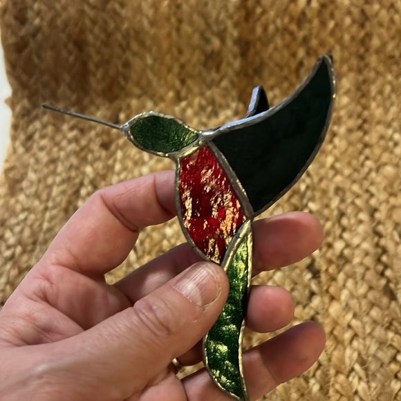Handcrafted Humming Bird stained glass. EUC. - Picture 5 of 8